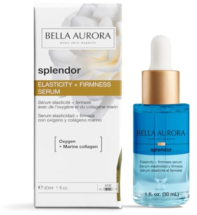 Bella Aurora Sérum Reafirmante y Antiarrugas | Mejora la Elasticidad y Firmeza de la Piel | Hidratación Intensiva con Oxígeno y Colágeno Marino | Uso Día y Noche | 30 ml