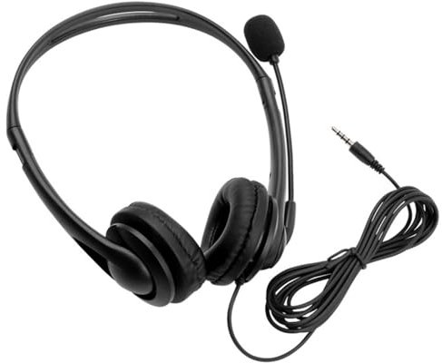 FOLODA Cuffie auricolari con cavo e microfono integrato, connessione da 3,5 mm, comode per chiamate musicali, apprendimento e uso in ufficio