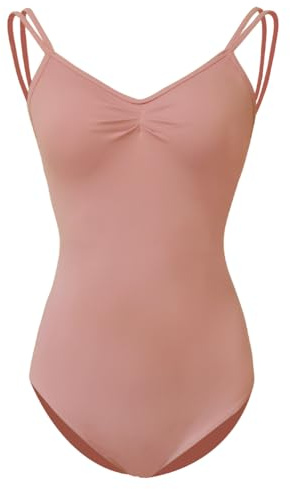 ROYAL SMEELA Maillot de Ballet para Mujer - Body del Danza con Tirantes - Traje y Baile Adulto - Elegante Leotardo sin Espalda Bailarina
