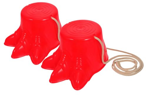 SOPOTUTU 2stücke Stelzenspielzeug Sport-stelzenspielzeug Kunststoff Stelzenschuhe Outdoor-stelzen Für Gleichgewichtstraining Hände-füße-koordination Kindergarten Spielzeug Rot