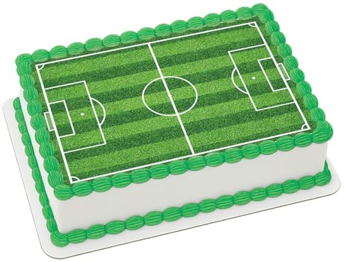 Tårtdekoration med Fotbollsplan, Ätbar Tårtdekoration med fotbollstema Ätbart Waferpapper Perfekt Sporttema-Födelsedagsfesttillbehör för Barn och Vuxna