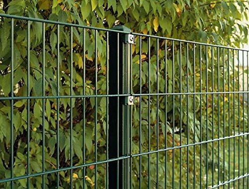 Doppelstab-Mattenzaun Doppelstab Mattenzaun Komplett-Set / Grün / 83cm Hoch / 50m Lang