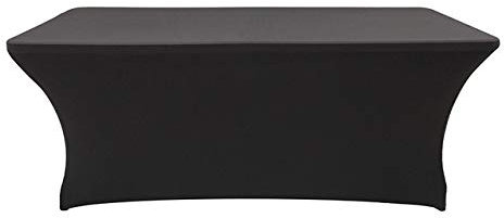 EBETA Tischdecken Biertischhussen Stretchhusse Tischwäsche Stretchtischabdeckung Tischhussen, Biertisch-Husse Hussen für Bierzeltgarnitur, Party (Schwarz, 183 * 76 * 76 cm)