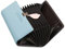Porte Carte de Crédit Femmes SAMKING Cuir Véritable RFID Porte-Cartes de Visite Portefeuille Porte Monnaie Fermeture éclair (Bleu)