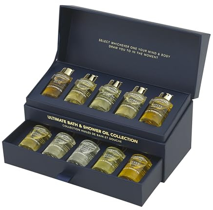 Aromatherapy Associates Ultimate Wellbeing Bath & Shower Oils Collection 10 X 9Ml - Infused with Essential Oils, The Purest, Ethically Viable, Natural, Raw Ingredients
