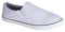 GladRags Mens Slip on Canvas Summer Shoes, Pumps, Trainers, White, Size 9
