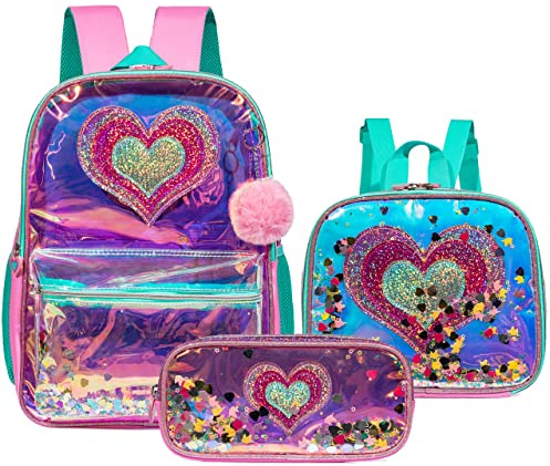 HTgroce Sac a Dos Scolaire, Cartable Fille Primaire, Sacs d'école Filles Loisir Voyage Femme, Sets de Sac Étudiants 8 10 Ans CE2 CM1