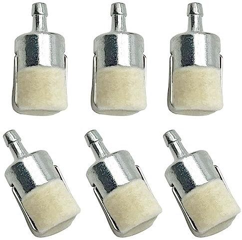 6 Pieces Fuel Filter Replacement for Echo Stihl String Trimmer Edger Brush Cutter Backpack Blower 3/16” Fuel Filter for Walbro Robin Engine