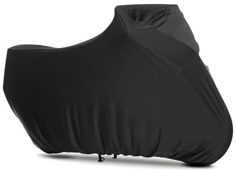 BHIEE Housse de Moto Housse de Protection Tissu élastique et Respirant Bâche de Protection pour l'intérieur de la Moto 295 x 109 x 140 cm - Noir