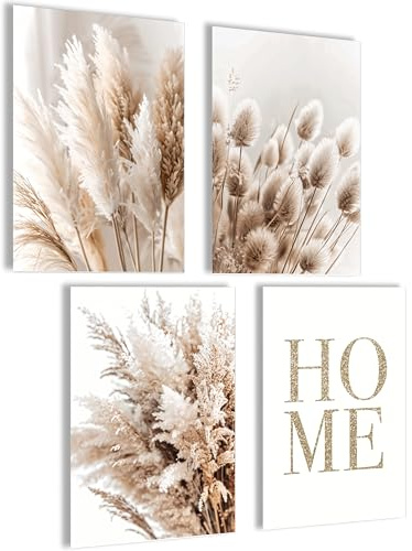 mojoliving Boho Bilder Set Poster Boho Deko Set Bilder Wanddeko Abstrakte Bilder Poster Aesthetic Bilderset Yoga Wandbilder Wohnzimmer Blumen