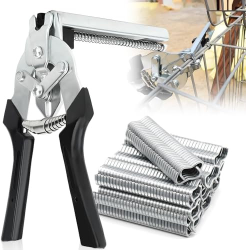 Pince pour Grillage, Pince a Grillage, Pince Agrafe Grillage, Pinces à Anneaux, Pince de Cloture