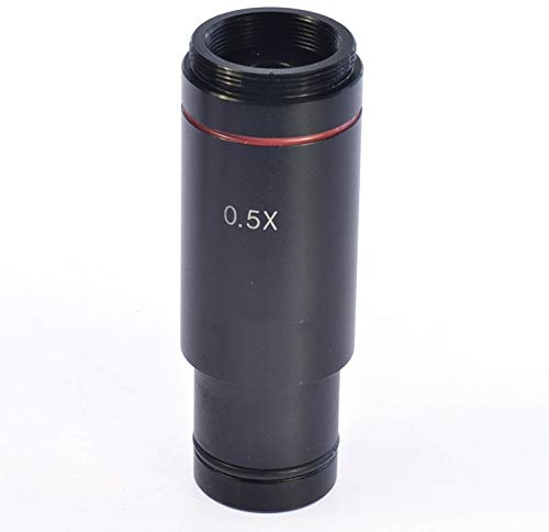 Huudngeje Adaptador de Microscopio de Montaje 0.5XC Lente de ReduccióN de Ocular ElectróNico de 23.2 Mm Lente de Relé de Microscopio 0.5X para CáMara CCD de Microscopio