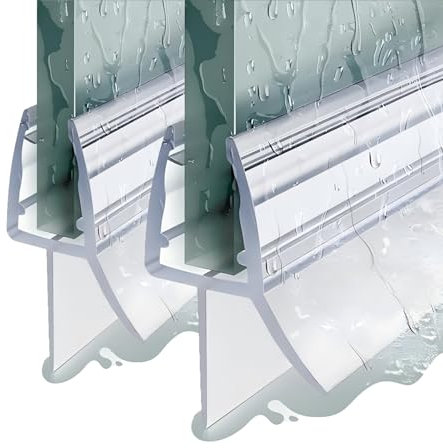 Wheophy Junta de ducha de 2 x 100 cm, Junta de Repuesto de 4-6 mm, Evita Fugas de Agua, Fácil de Instalar, Para Modelos Estándar