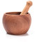 Grinder Bowl Wood Pestle and Mortar Bowl Set Mixing Bowl Garlic Pepper Press Mincer Grinder Chopper Crusher Kitchen Tool, Natural Pear Blossom Wood Grinder Crusher(Small)