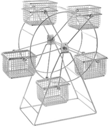KiBcsLic Bandeja Giratoria para Servir Bocadillos con Forma de Noria para Postres de Pollo Frito Y Dulces