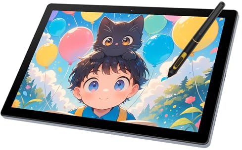 Aumotop Tableta de Dibujo Gráfico de Diseño Elegante BT-101A Pantalla IPS 10,1 Pulgadas con Lápiz Nivel Presión 16384 para, Bloc Dibujo Digital para Diseñadores Infantiles
