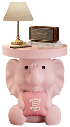 Mesa auxiliar de elefante, mesa de centro redonda creativa de dibujos animados para sala de estar, adorno único de pie, gran regalo de inauguración de la casa