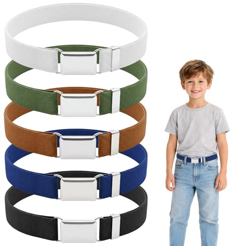 Minfuerang Ceintures pour Enfants, Ceintures Extensibles Réglables, 2-15 Ans, pour Garçons et Filles,pour Jeans,Shorts,Pantalons,Robes