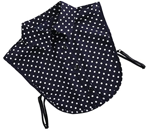 TOVINANNA Cuello Falso de Media Camisa Blanco Diseño de Lunares, Ligero y Fácil de Poner, Hecho de Chiffon y Poliéster, Adecuado para Combinar Traje o Abrigo Elegante