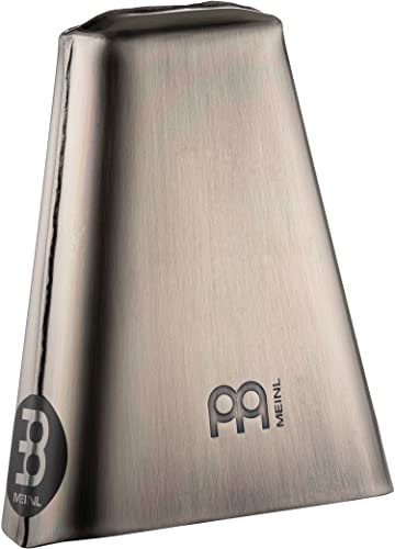 Meinl Percussion Handheld Cowbell Instrument - Mittelgroßes Aufschlagidiophon - Länge 6,5 Zoll - Stahl, Silber (STB65H)