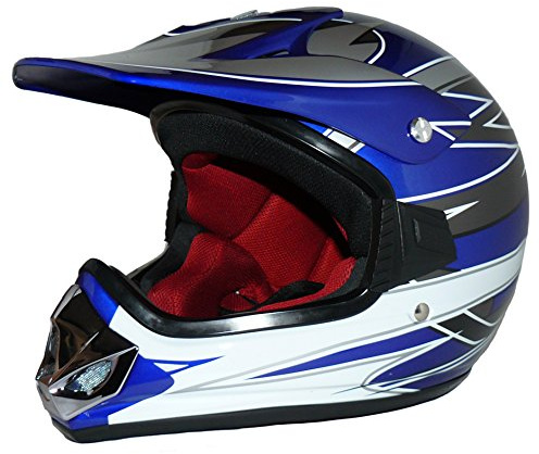 Protectwear Casco Bambini Cross e Corsa, Blu, Taglia S
