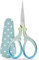 Stickschere Kleine Handwerkliche Edelstahlschere zum Nähen von Fäden Handarbeiten Handarbeit 1 Stück mit Gefälschter Lederscherenabdeckung Blau