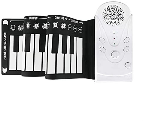 KESHUO Pianoforte Pieghevole Roll Up Piano 49 Tasti Tastiera Portatile Pianoforte Elettrico Tastiera Impermeabile Piegabile Tastiera per Principianti