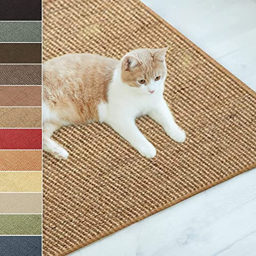 KARAT Paillasson en Sisal pour Chats,Tapis Griffoir,Tapis de grattage pour Chats,Tapis à griffer,Tapis à gratter résistant,Protection Idéale pour Meubles et Le Bien-être du Chat (Liège 50x100 cm)