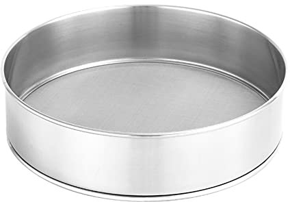 Pamtns Tamis à Farine en Acier Inoxydable Tamis de Pâtisserie Maille Fine 60 Mailles Fines Tamis Patisserie Farine 15cm Tamis Farine Professionnel Tamis Cuisine pour Farine Sucre Gâteaux Pâtes