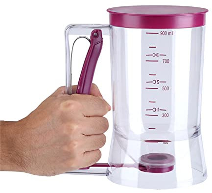 Dispenser per pastella da 900 ml Dispenser per pastella per pancake Dispenser per pastella per waffle Dispenser per pastella da forno Dispenser per miscela per pancake Strumento di cottura da cucina