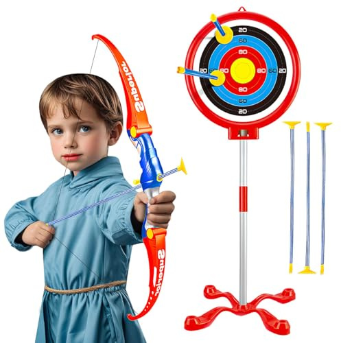 Xwin Sportseries Extra Large Bow and Arrow Archery Toy Set for Kids Toys for 4+ Year Old Children Target, Arrows Indoor Outdoor Toys Playset Fun Activity Game