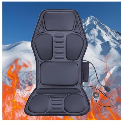 CENAP Sedile Massaggiante da Divano, Caldino Invernale, Cuscino per Massaggio Shiatsu Telecomando Riscaldato per Automobile,Casa Ed Ufficio