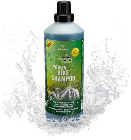 DR. WACK F100 Power Bike Shampoo 1 Liter - Fahrradshampoo mit innovativer Schaumtechnologie - Kraftvoller & schonender Schaumreiniger - für alle Oberflächen - Hochwertige Fahrradpflege
