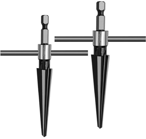 2 unids T escariador cónico 6 chaflán estriado frotando puente de guitarra agujero escariador cónico carpintero herramienta acanalada