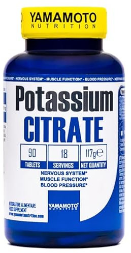 Yamamotò Potassium Citrate 90 compresse - Integratore di potassio citrato, rapido assorbimento- Senza Glutine, Senza Lattosio