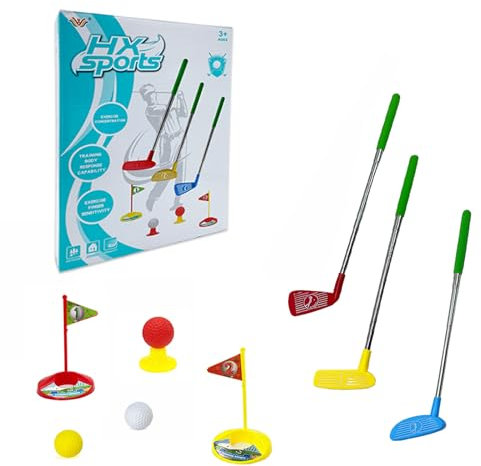 ZUNIPLEX Minigolf Kinder,Golfschläger 5-7 Jahre,Einziehbare Golfschläger für einfaches Tragen,Minigolfschläger,Kinderspielzeug für Draußen und Drinnen