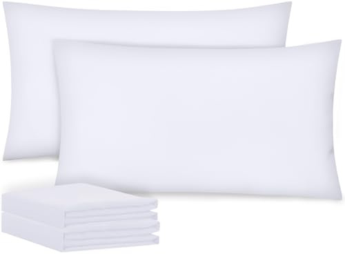 Acrali Home Pillow Cases 2 Pack - Standard Size 50x75 cm, 1800 Super Soft and Cozy Premium Microfiber Pillow Covers with Envelope Closure - Breathable, Wrinkle Free, Fade & Stain Resistant - White
