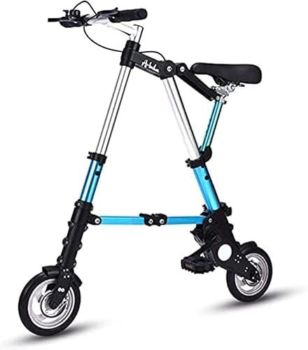 QXIWAOE 8-Zoll-Faltrad, leichtes Aluminium-Faltrad, Komfortables, verstellbares Citybike, Aluminiumrahmen, Outdoor-Reiserad für Männer und Frauen