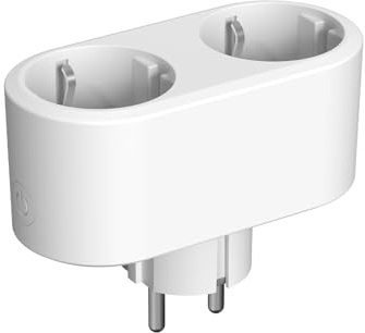Splenssy Smart Socket Dual Socket, Smart Power Timer Plug, Smart Sharing 16A WiFi Plug with Voice Control Timer Current Meter Power Off Memory Function for Home, Compatible with Zigbee/BLEmesh/TY APP