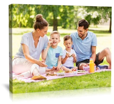 TreeDeal Custom Canvas Prints with Your Photos, Framed 10” x 8” Personalized Pictures Print, Customized Photo to Canvas Wall Art Ideal for Home Decor Gift Wrapping Pets Family Baby Wedding