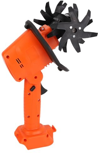 Hamwesh Coltivatore a Batteria, Motozappa Elettrico con Motore 235 Giri/min, Denti a 4 File, Larghezza di Lavorazione 4 Pollici, Design Leggero per il Giardinaggio del Prato