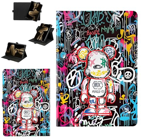 Fodral kompatibelt med Barnes och Noble Nook Tablet 9 9,0 tum läsplatta fodral skydd [360 graders roterande stöd] [härdat kantskydd mot droppar] MXX