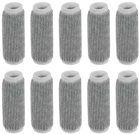 uxcell 10pcs Finger Protectors Splints, Compression Finger Sleeves Thumb Brace for Trigger Finger, Elastic Covers for Basketball, Breathable Finger Supporter 2.2 x 1