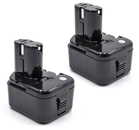 vhbw 2x Batteria Ni-MH 2100mAh (12V) per DS12DVF2, DS12DVF3, DW 18D, DW18D sostituisce Hitachi 320386, 320387, 320388, 320606, 320608.