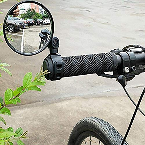 BovoYa 360 graders roterbar backspegel svart justerbar cykelspegel cykelspegel för styre för cykel, mofa, rullator, racercykel, e-cykel 2 stycken