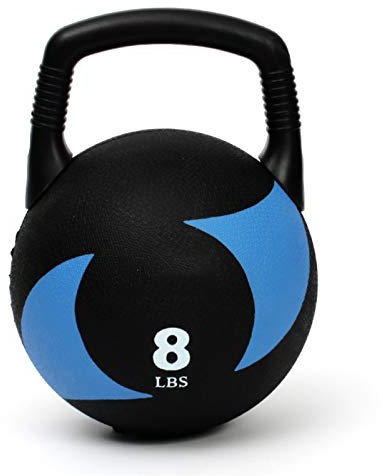 Medizinbälle Gummi-Kettlebell-Medizin-Kugel 2 In 1, Home-Kernstärke Cardio-Trainingsgeräte, Abnehmbarer Griff, 8LB / 3,6kg