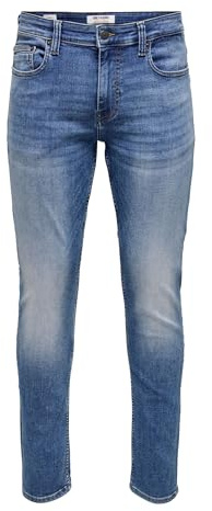 Only & Sons Jean Slim ONSLOOM Taille Basse Slim Fit Jeans Medium Blue Denim 32 30 Medium Blue Denim (US) 32 / L30
