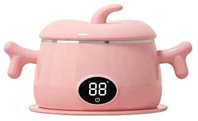 Halten Sie warm Babyschalen mit Deckel, Schüssel aus Edelstahl für Babys, automatische konstante Temperatur, Babynahrungsschale zum Warmhalten, Warmhaltebehälter für Babynahrung