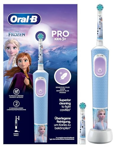 Oral-B - Vitality Pro Kids Frozen HBOX, Batteriebetrieben, Zahnbürste, Schwarz