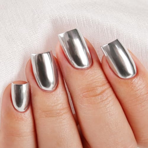 Imtiti Vernis Semi Permanent Chrome, Métallique Vernis Gel UV Semi Permanent UV Led Soak Off Mirror Shine Gel Nail Polish Métallique Vernis À Ongles Gels Semi Permanents DIY Kit 10ML